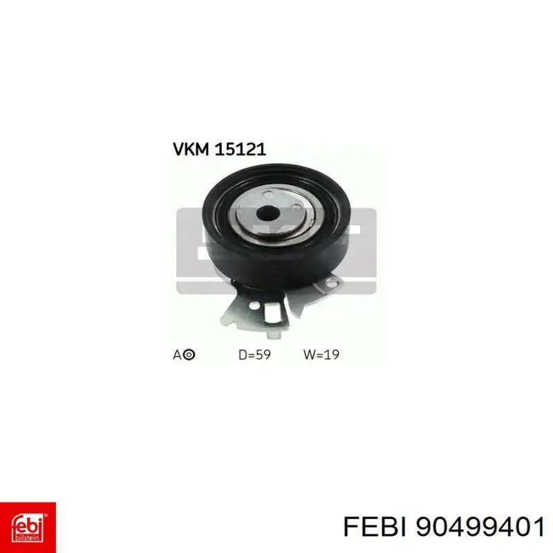 Ролик натяжителя ремня газораспределения Febi 90499401 цена, от 25.03 USD