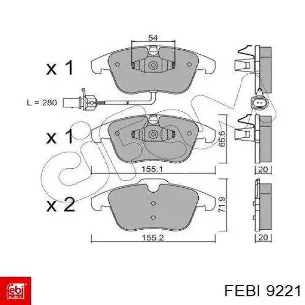 Натяжитель цепи ГРМ Febi 9221 цена, от 31.67 USD