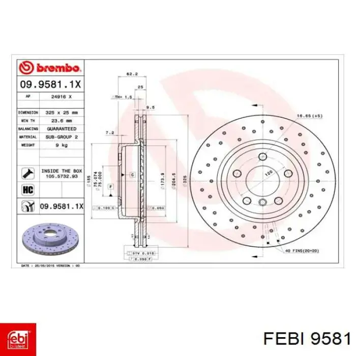 Палец передней рессоры передний Febi 9581 цена, от 9.47 USD