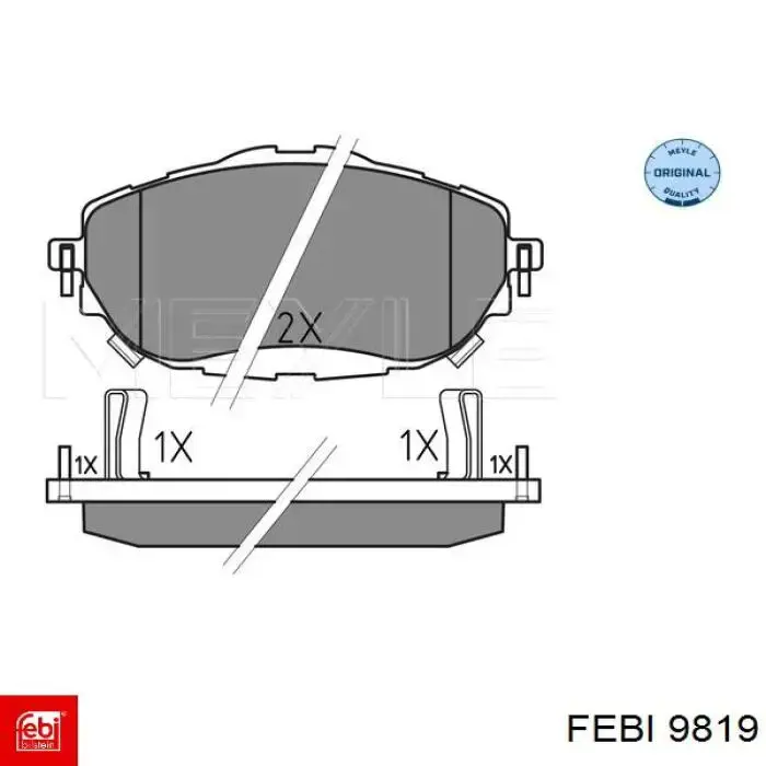 Подшипник ступицы задней внутренний 9819 Febi