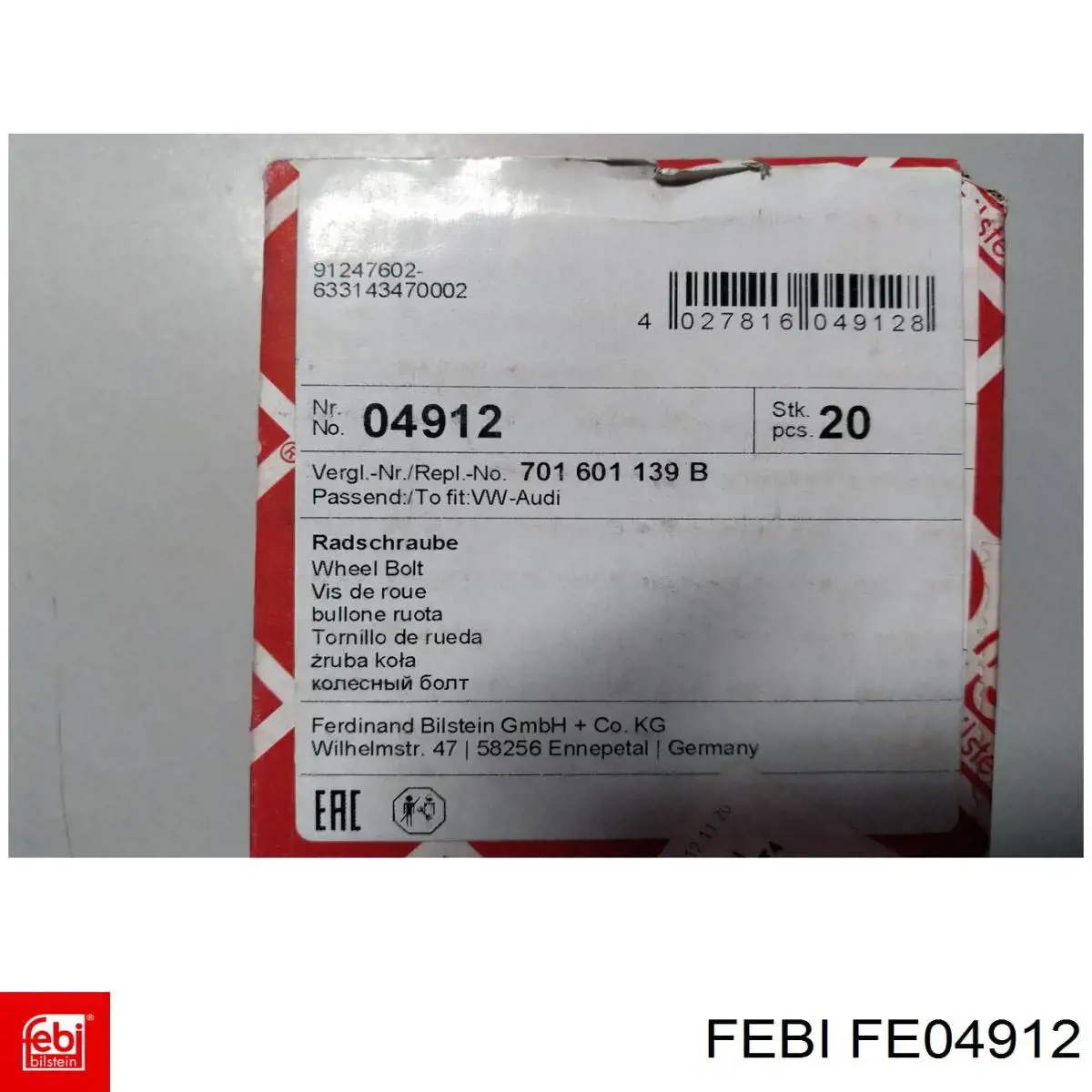Купить FE04912 Febi Болты на колеса
