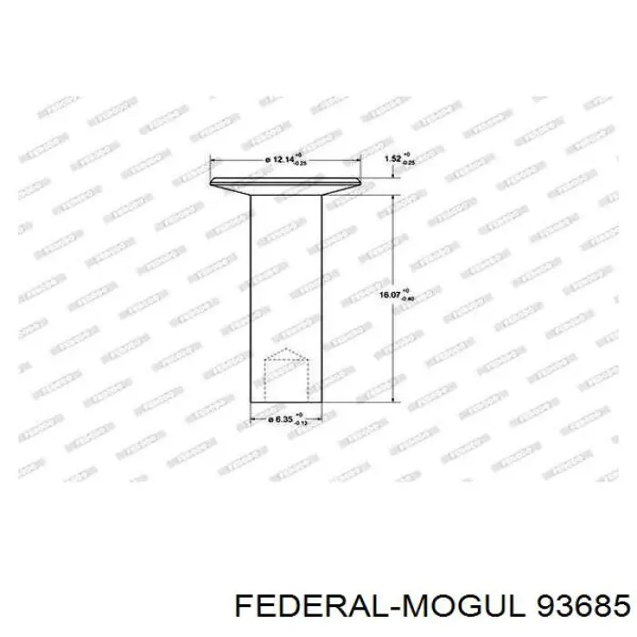 93685 Federal Mogul заклепка накладки барабанных колодок