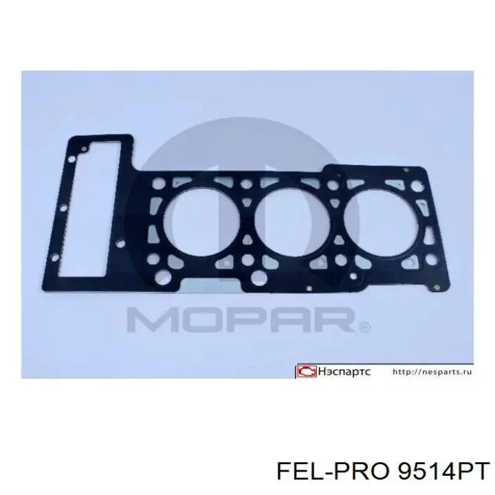 Прокладка головки блока цилиндров (ГБЦ), левая Fel-pro 9514PT цена, от 29.85 USD