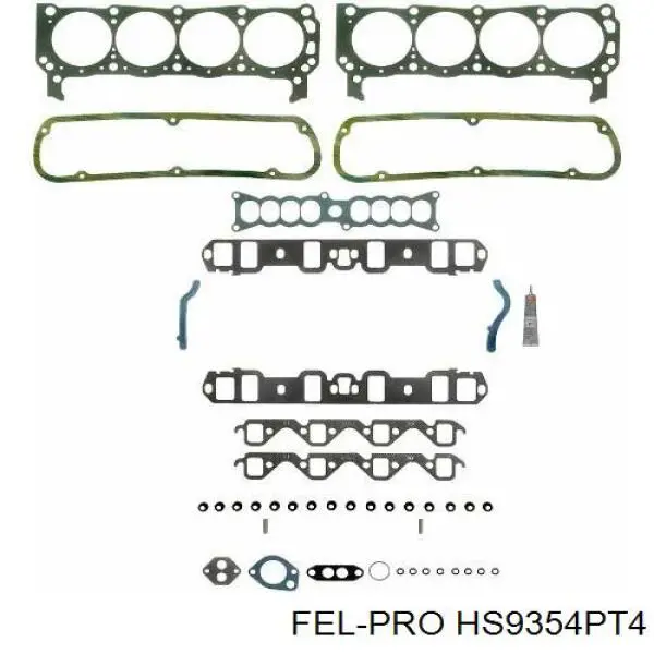 Комплект прокладок двигателя полный Fel-pro HS9354PT4