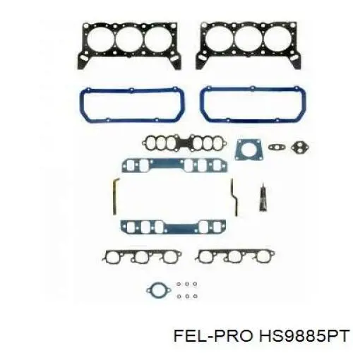 HS9885PT Fel-pro Комплект прокладок двигателя верхний