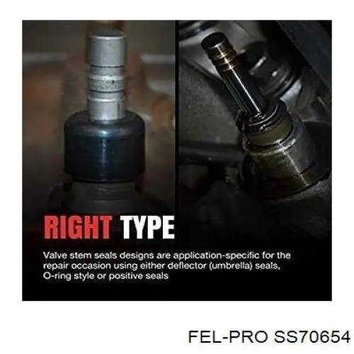 Сальник клапана (маслосъемный), впуск/выпуск, комплект на мотор Fel-pro SS70654