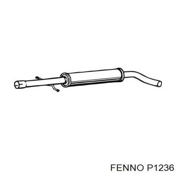 Центральная часть глушителя P1236 Fenno