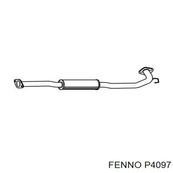 Центральная часть глушителя P4097 Fenno