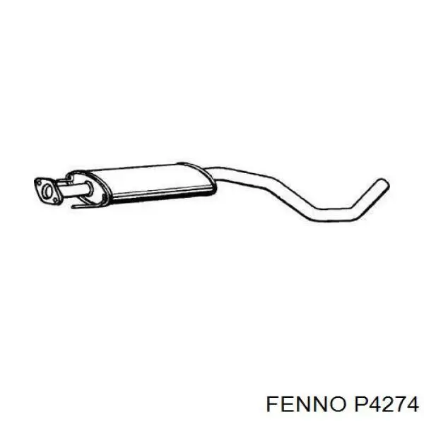 Центральная часть глушителя P4274 Fenno