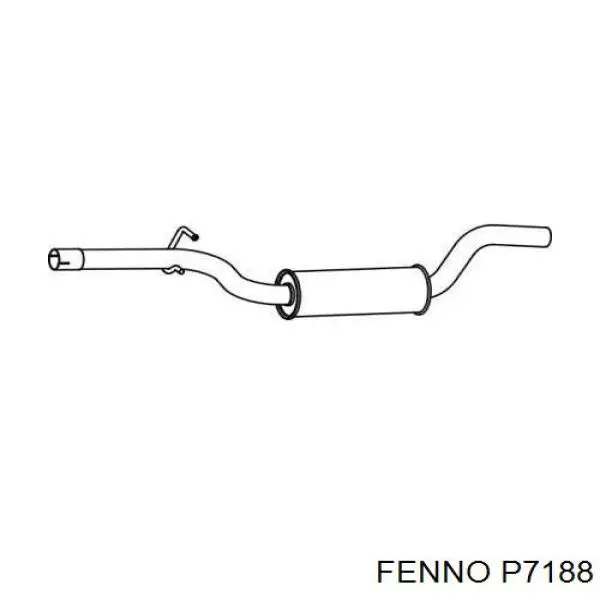 Центральная часть глушителя P7188 Fenno