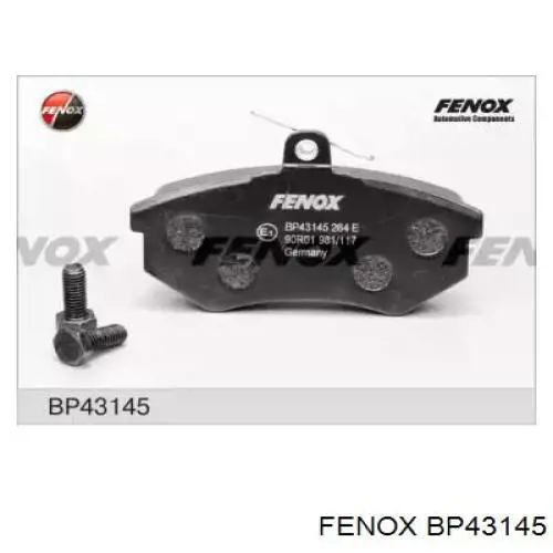 BP43145 Fenox колодки тормозные передние дисковые