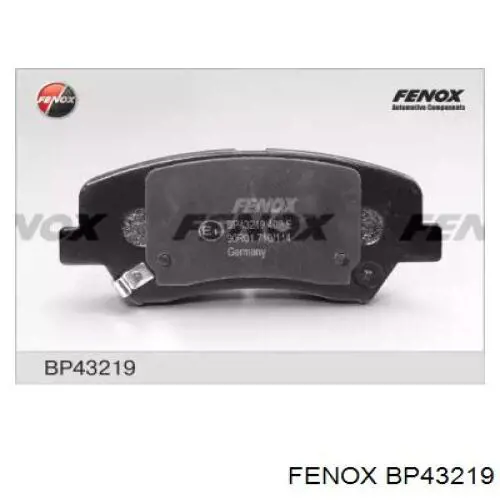 Передние тормозные колодки BP43219 Fenox