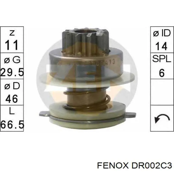 Бендикс стартера DR002C3 Fenox
