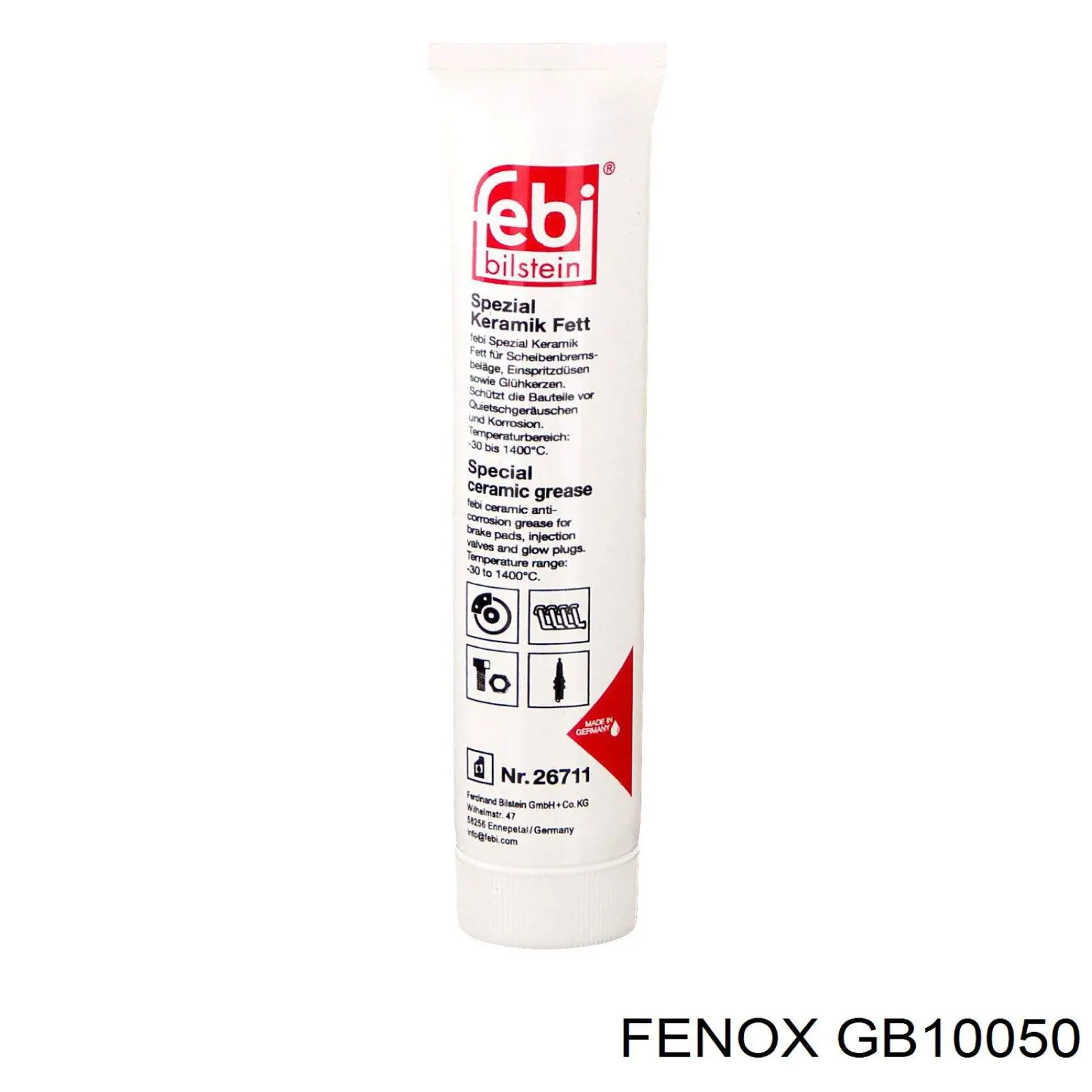 GB10050 FENOX Керамическая смазка тормозных цилиндров и суппортов GB10050 FENOX