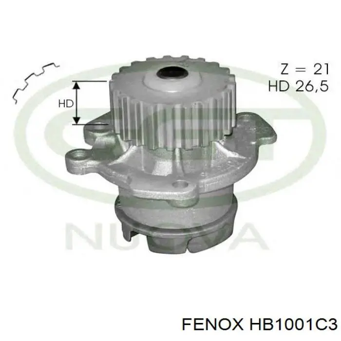 Помпа водяная (насос) охлаждения FENOX HB1001C3