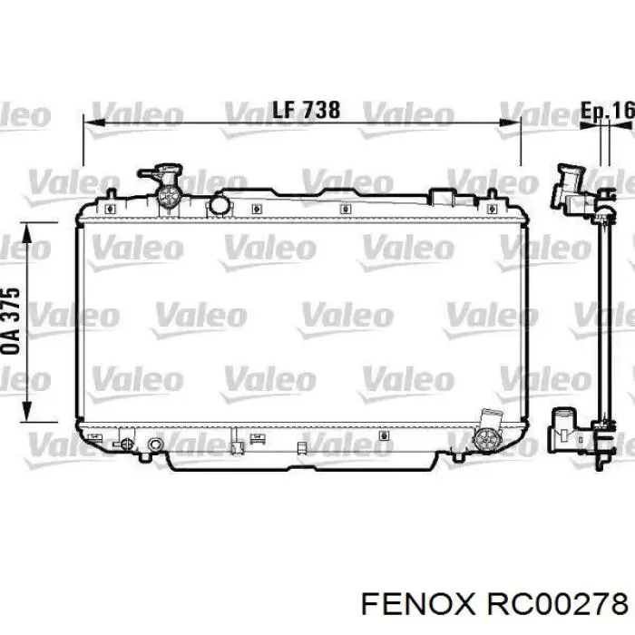 Радиатор 1640028131 Toyota