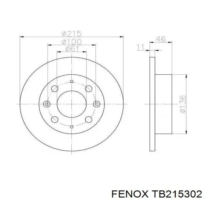 Задний дисковый тормоз Febi 108427