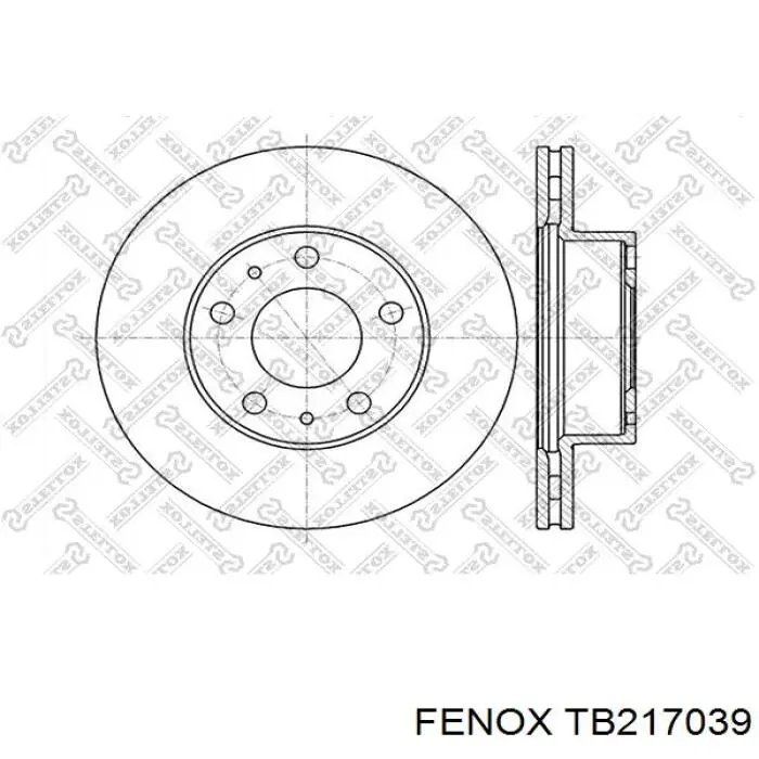 Передние тормозные диски TB217039 Fenox