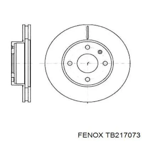 TB217073 Fenox диск тормозной передний