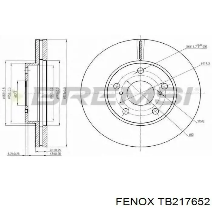 Передние тормозные диски RT20649GL Rotinger