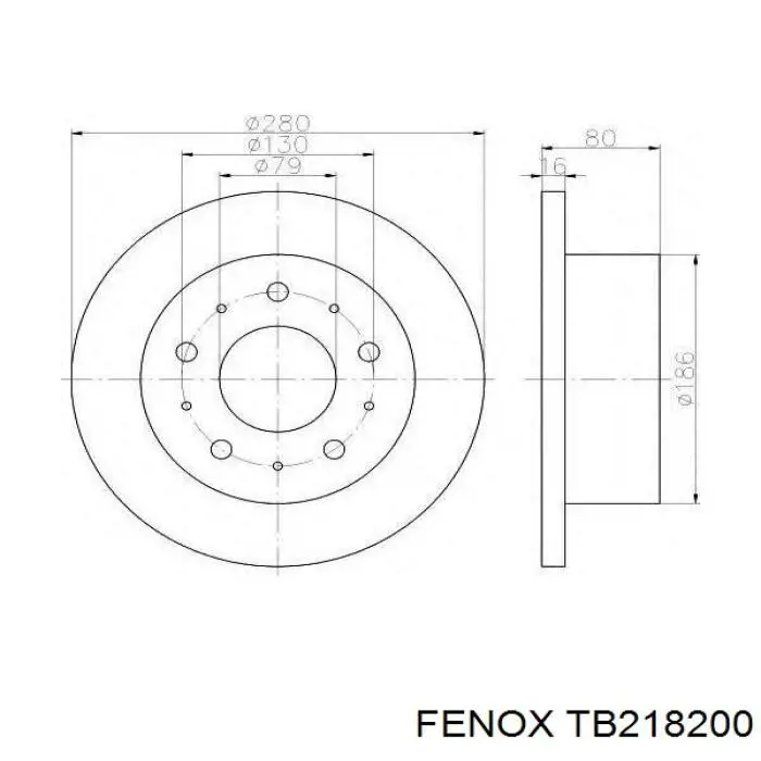 Тормозные диски TB218200 Fenox