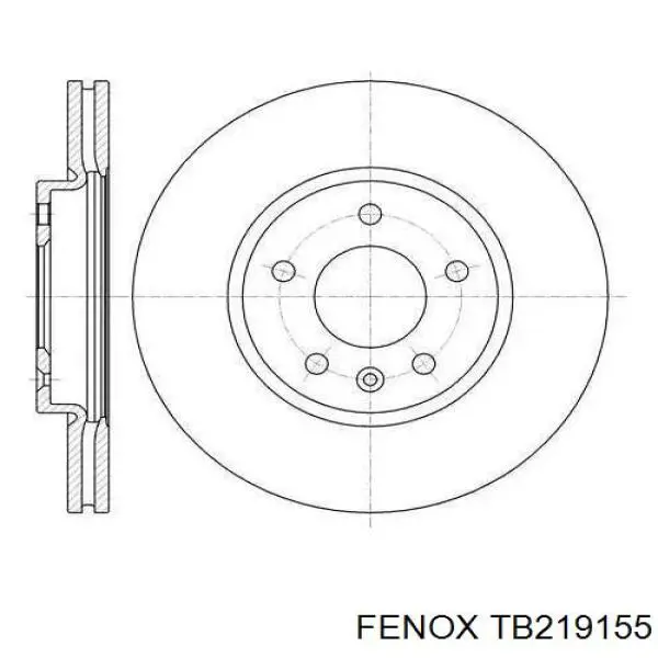 Передние тормозные диски TB219155 Fenox