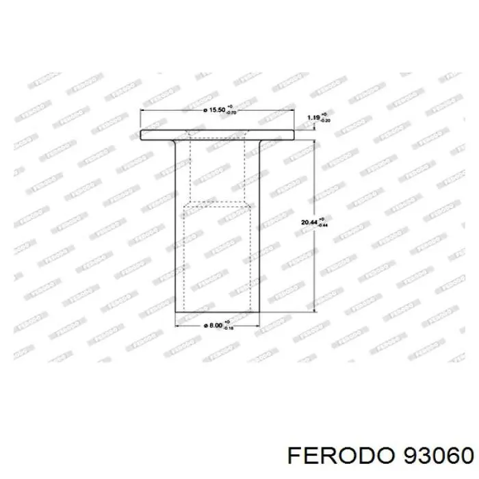 Заклепка накладки барабанных колодок FERODO 93060