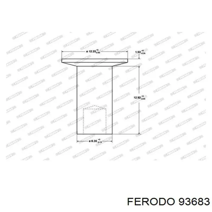 93683 Ferodo Заклепка накладки барабанных колодок