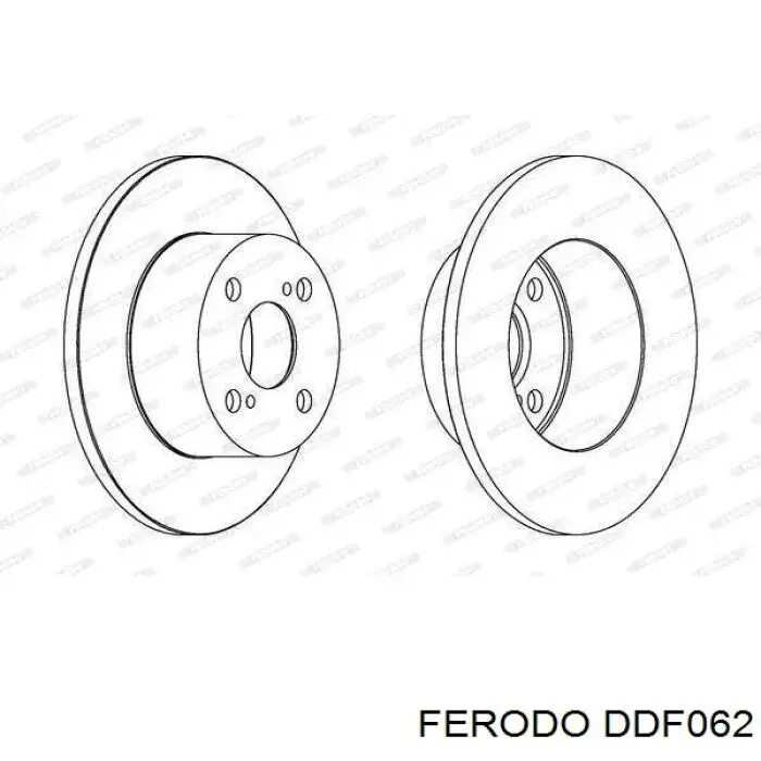 DDF062 Ferodo Диск тормозной передний