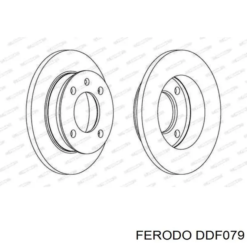 DDF079 Ferodo диск тормозной передний