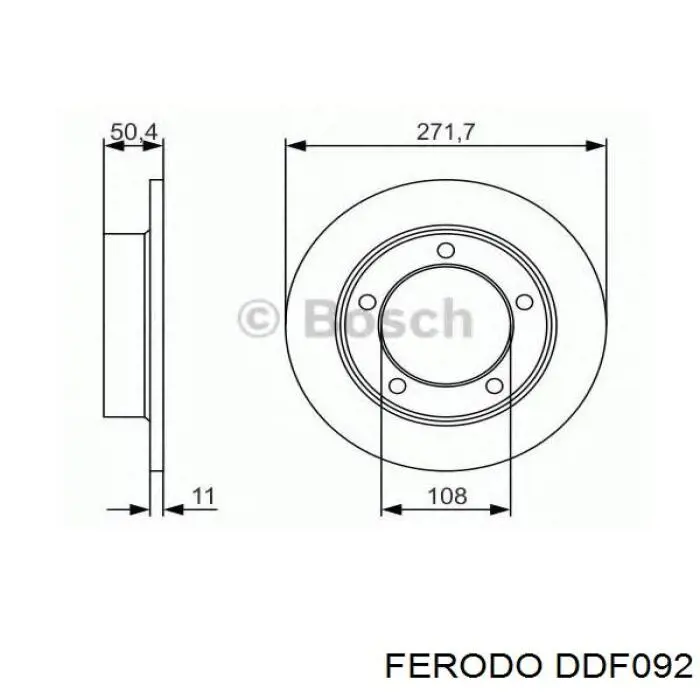 Передние тормозные диски DDF092 Ferodo