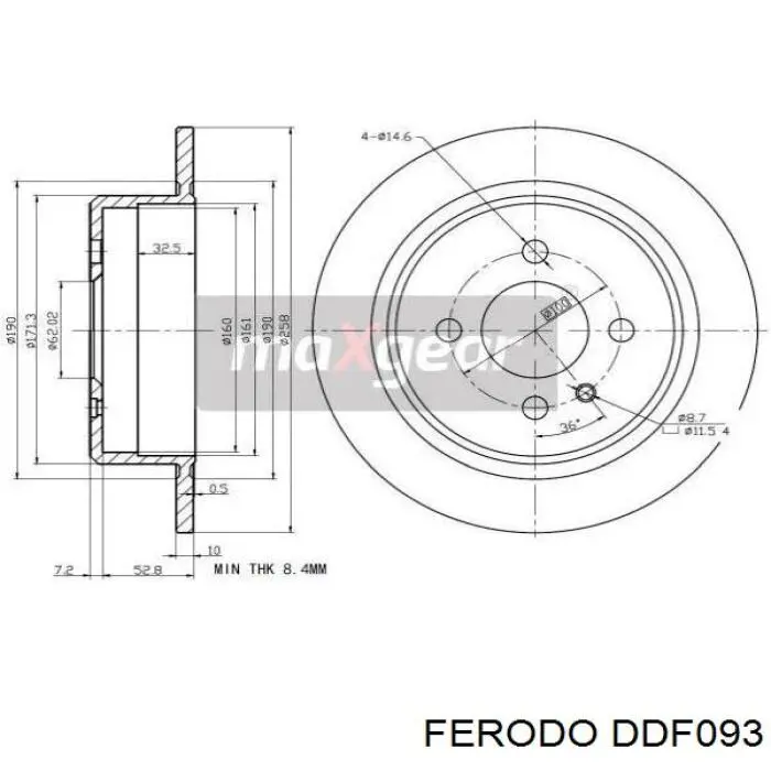 Тормозные диски DDF093 Ferodo