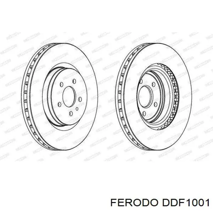 Freno de disco delantero DDF1001 Ferodo