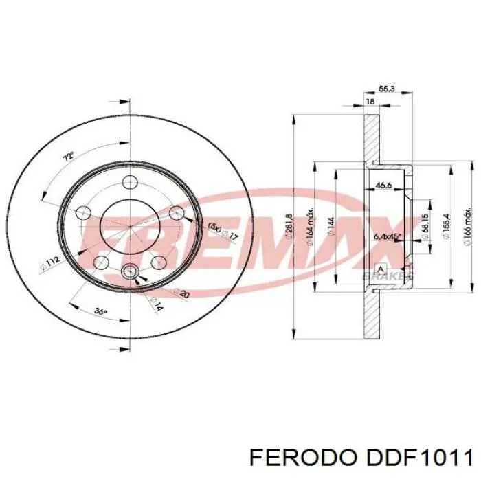 Купить DDF1011 Ferodo Ротор тормозной