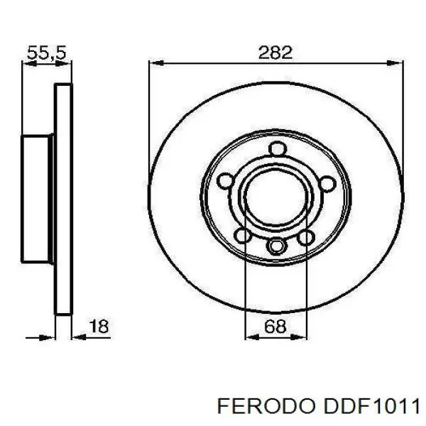Передний тормозной диск Ferodo DDF1011