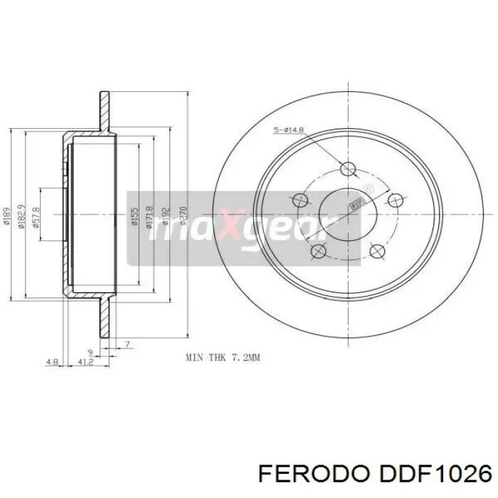 Тормозные диски DDF1026 Ferodo