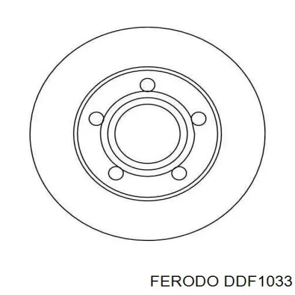 Disco de freno trasero DDF1033 Ferodo