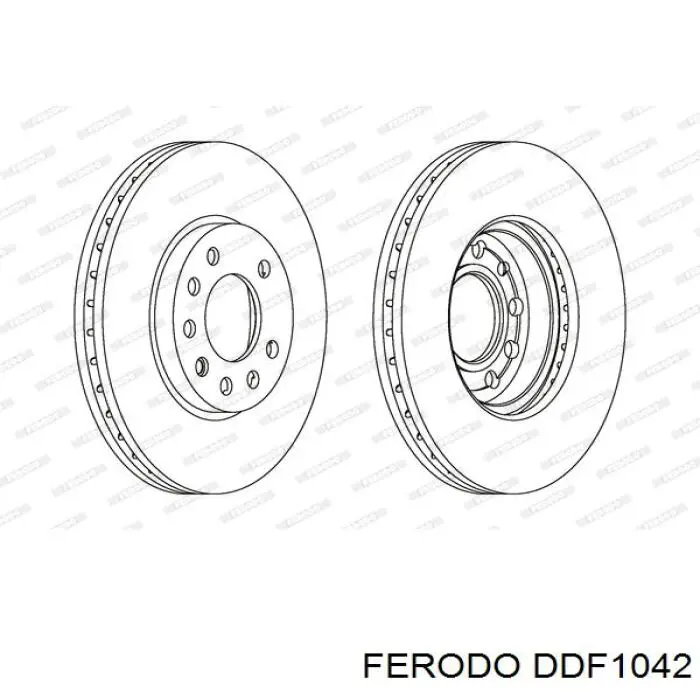 Тормоз дисковый передний Ferodo DDF1042 цена, от 37.35 USD