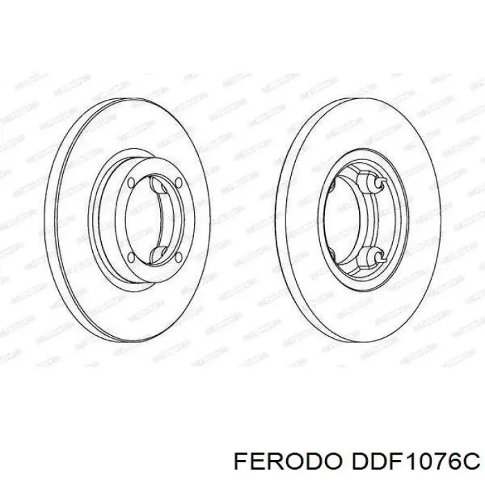 Передние тормозные диски DDF1076C Ferodo