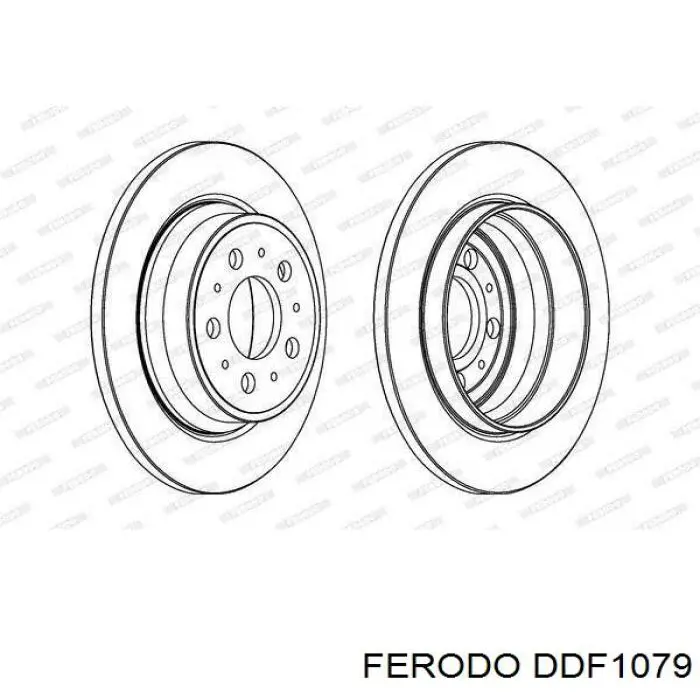 DDF1079 Ferodo диск тормозной задний