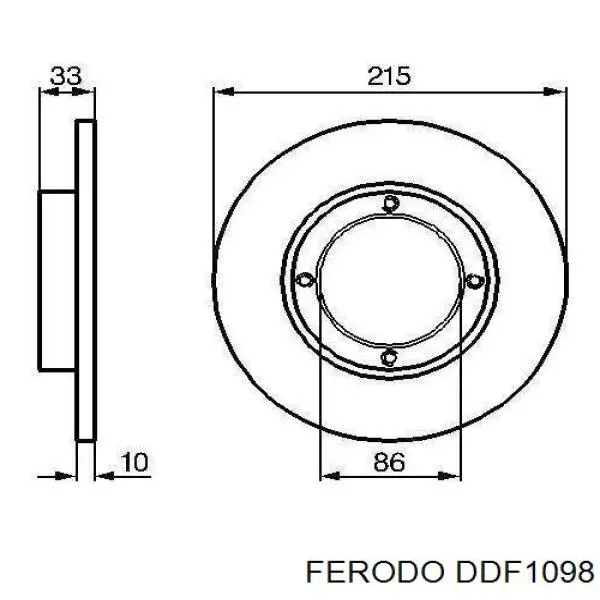 Передние тормозные диски DDF1098 Ferodo