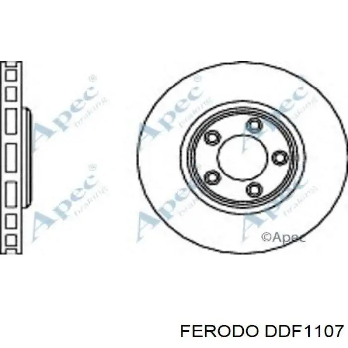 Freno de disco delantero DDF1107 Ferodo