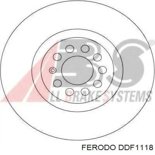 DDF1118 Ferodo диск тормозной передний