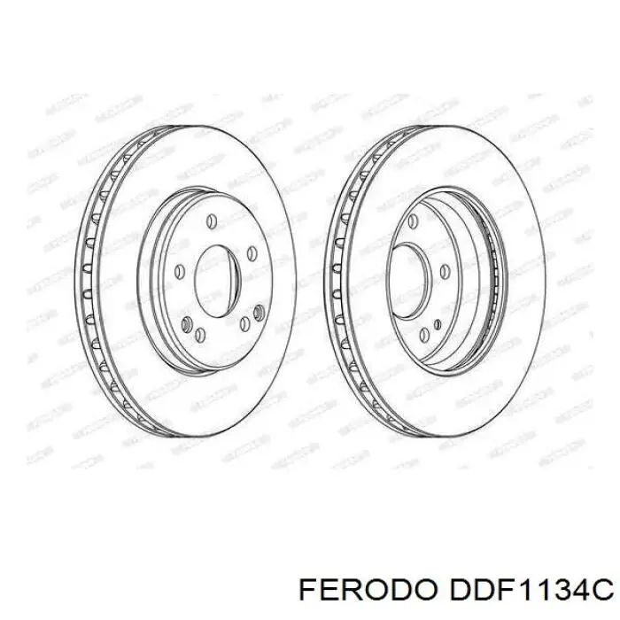 Передние тормозные диски DDF1134C Ferodo