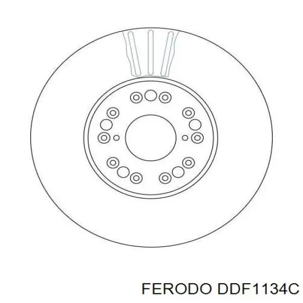 Передние тормозные диски DDF1134C Ferodo