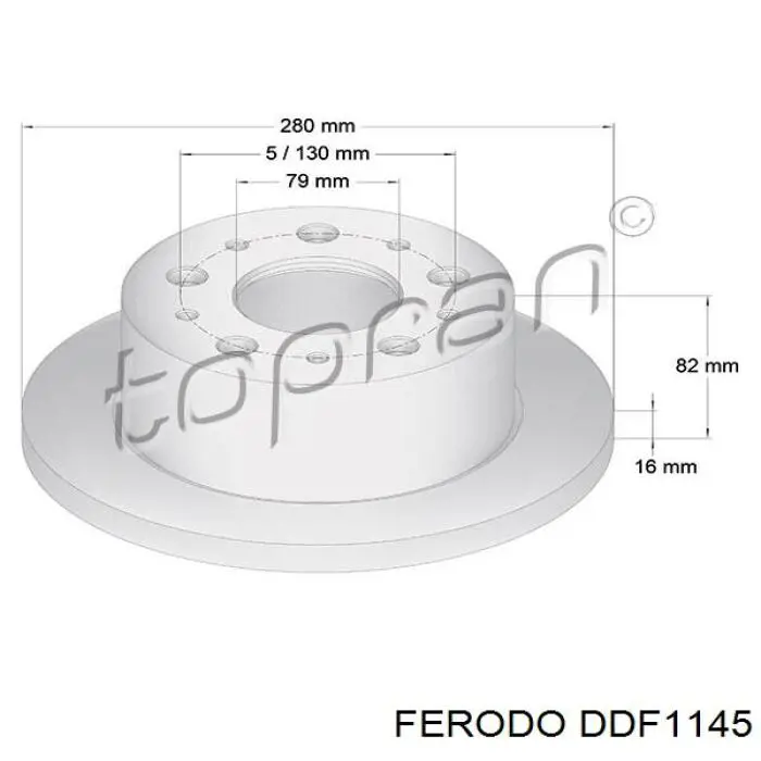 Тормозные диски DDF1145 Ferodo