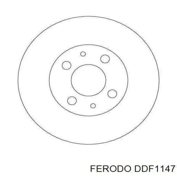 Передние тормозные диски DDF1147 Ferodo