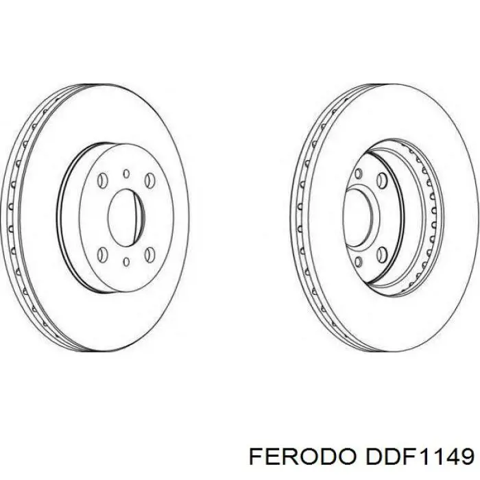 DDF1149 Ferodo диск тормозной передний