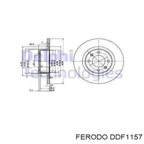 DDF1157 Ferodo Дисковый тормоз