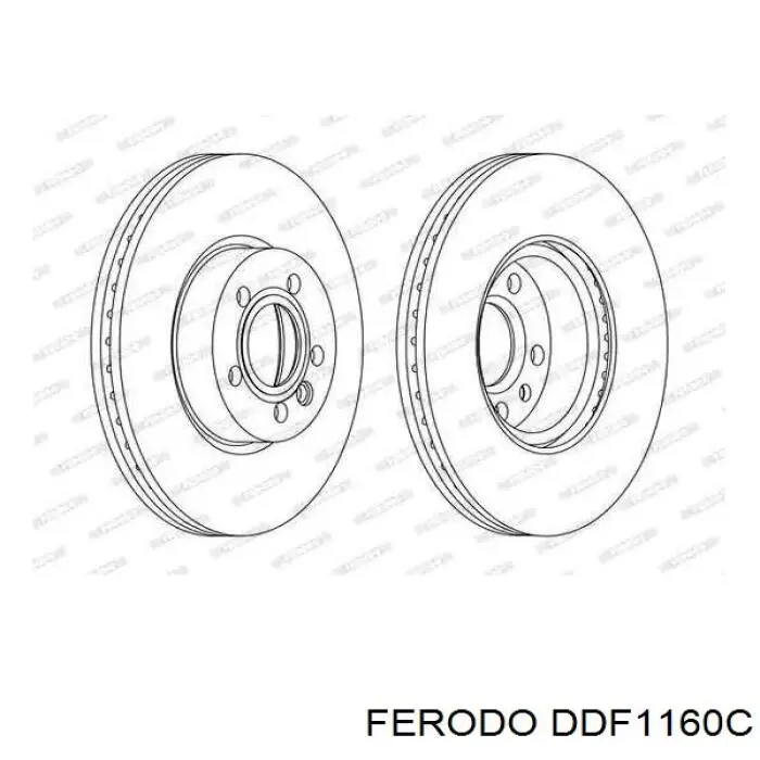 DDF1160C Ferodo диск тормозной передний